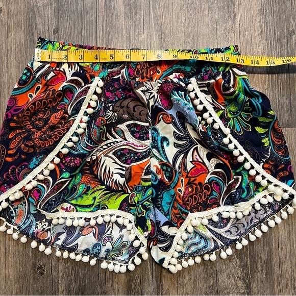 Rue21 Women’s Multicolor Pom Pom Shorts Elastic Waistband Loose Fit Size S - Picture 9 of 10